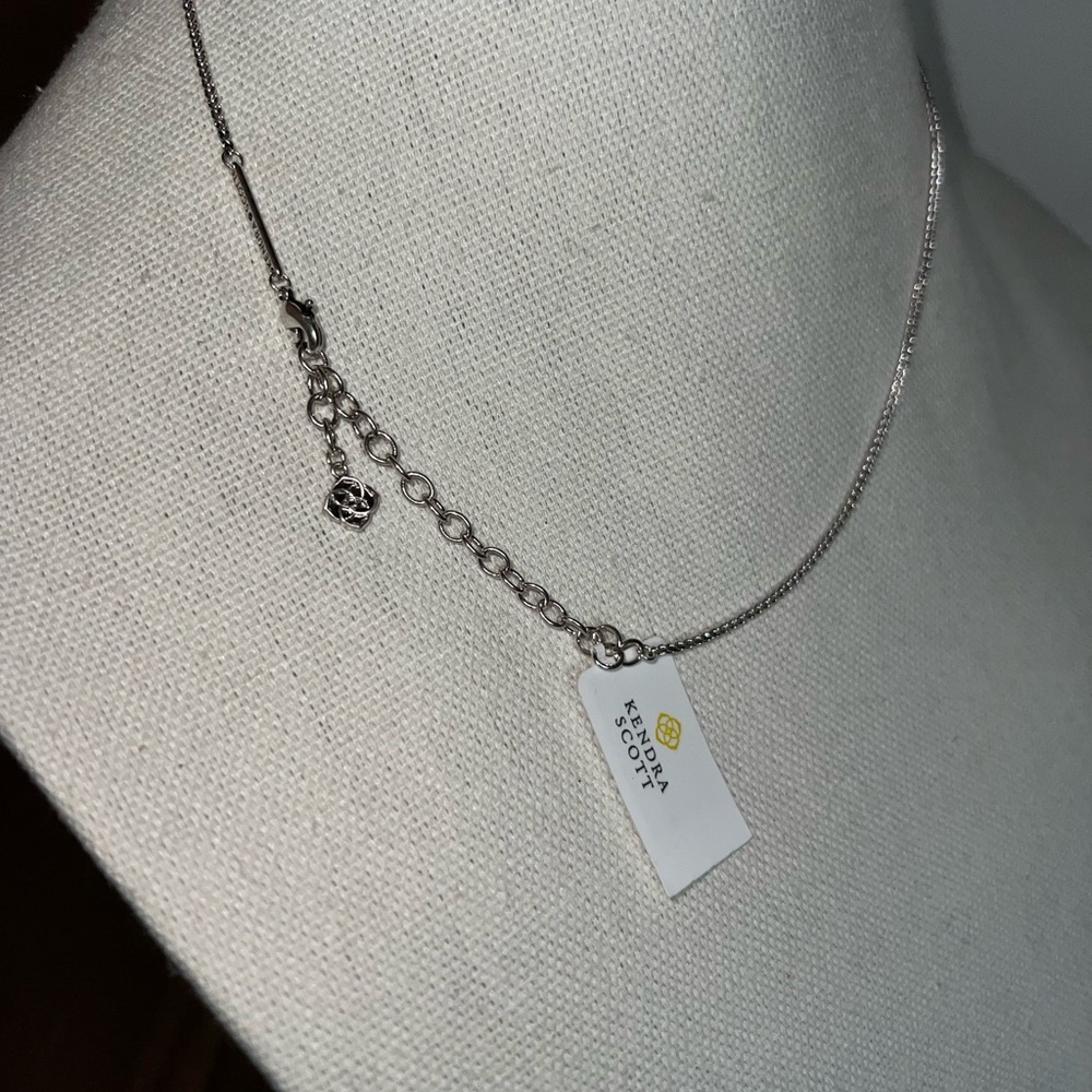 YELLOW ROSE YELLOWSTONE NWT Kendra Scott Silver Chain Y Necklace - Picture 4 of 5